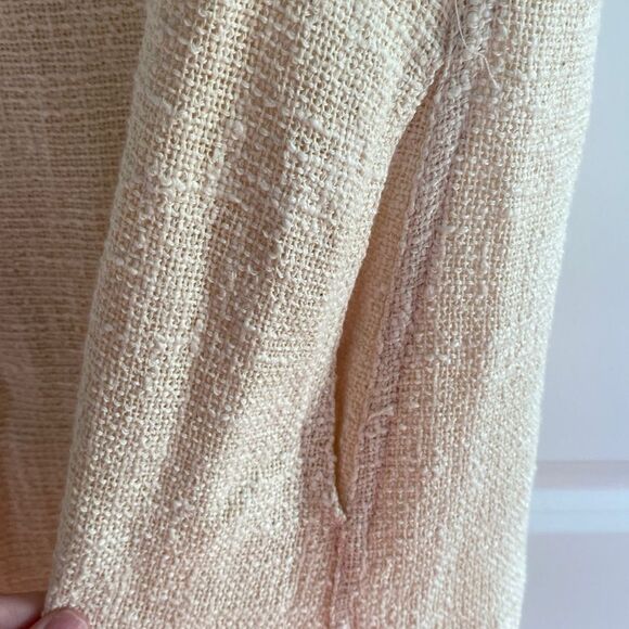 Zara Tweed Textured Sleeveless Midi Dress Ivory Tweed XXL NWT - Picture 7 of 11
